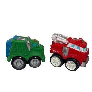 Tonka Chuck and Friends Rowdy Garbage Truck & Boomer Firetruck Mini Toy Set